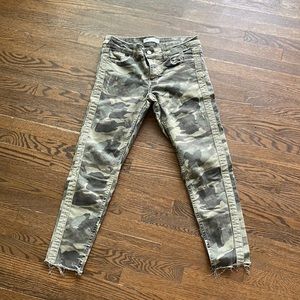 Zara Z1975 Distressed Camo Jeans
